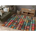 thumbnail image 2 of Pet Friendly Rug, Customs Rug, Living Room Rug, Housewarming Gift, Morocco Rug, Ethnic Rug, Modern Rugs, Stair Rug, Small Rug, Printed Rug, 3.9'x5.9' - 120x180 cm, 2 of 8