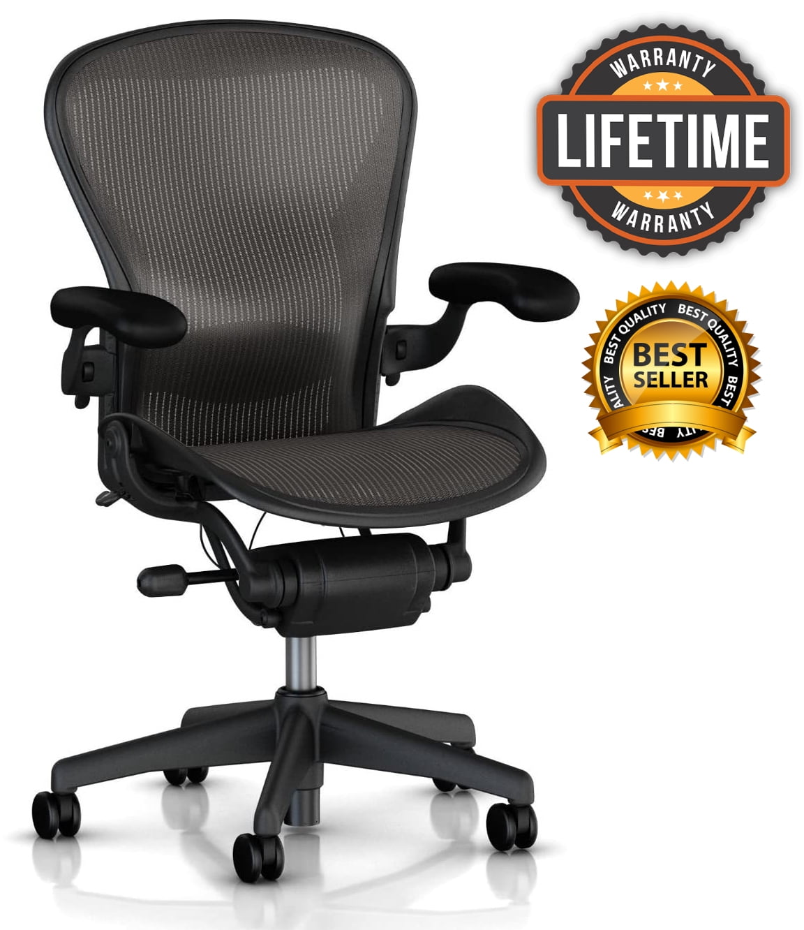 Used Classic Herman Miller Aeron Black Office Chair with Adjustable Size B - Walmart.com