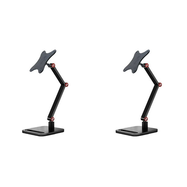 2X Soporte de Escritorio de Aleación de Aluminio con Montaje de Liberación Rápida para Monitor de 17 A 25 Pulgadas