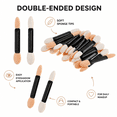 thumbnail image 2 of 100Pcs Disposable Dual-Sided Eye Sponge Applicators for Eyes, Brows & Lips, 2 of 6