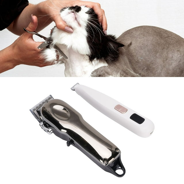Dog Clipper, Quiet Pet Paws Trimmer 2 in 1 Cordless Safe with 4 Guide Comb for Horses Cattle Cats Dogs