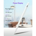 thumbnail image 3 of Stylus Pen for iPad 2018-2025, Fast Charging iPad Pencil for iPad Air 3/4/5/6/M2, iPad Pro 11"/12.9"/M4, iPad Mini 5/6, iPad 6/7/8/9/10, Palm Rejection, Tilt Sensitivity, White, 3 of 9