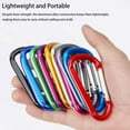 thumbnail image 4 of CUITING 10 Pcs Mousqueton Grand Mousqueton en Aluminium Clips en Forme de D Design Plat Robuste Léger Mousqueton d'Escalade Multi-Usage pour Escalade Camping Randonnée Sacs à Dos, 4 of 7