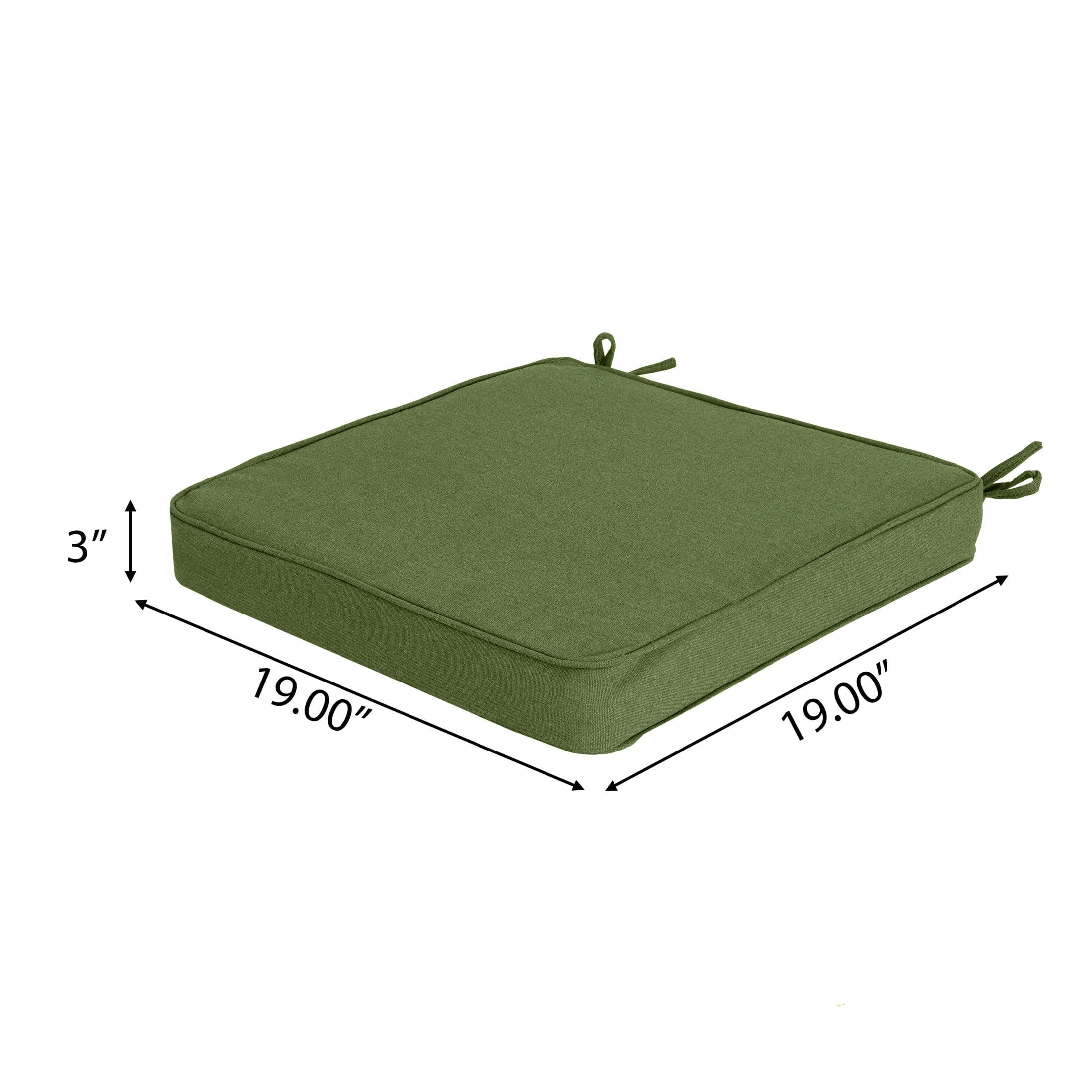 Christopher Knight Home Outdoor Seat Cushion, 19"x 19"x 3", Green