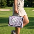 thumbnail image 4 of Pzuqiu Foldable Golf Cart Seat Cover Portable Polyester, Compatible with Two Passenger Seat Golf Cart Outdoor, for Yamaha EZGO Club Car, Golf Ball Pattern, 4 of 9