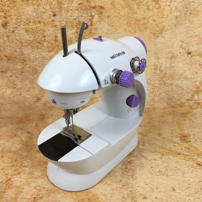 MECOPATH Home Electric Sewing Machine, Portable Sewing Machine for Beginners with Light, Ideal for DIY Crafting and Clothing Repairs