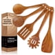 thumbnail image 1 of Set de utensilios de cocina KLYRO de madera de teca, 5 piezas, antiadherentes, 1 of 7