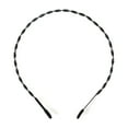 thumbnail image 3 of Diademas para mujer, diadema cuadrada de metal para hombre y mujer, diadema deportiva, aro para el pelo, peine, banda para el pelo negra., 3 of 3