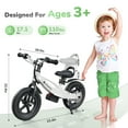 thumbnail image 3 of iSinwheel SK12 Electric Balance Bike for Kids, 150W for 3-6 age, Two Speed up to 6.2 mph Motorcycle , 12 inch Pneumatic Tire with Dual Brake for Boys and Girls White, 3 of 11