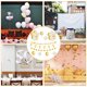 thumbnail image 2 of Decoraciones para el 50.° aniversario de bodas, 23 piezas de adornos blancos felices para bodas, globos dorados, adorno para tarta, banda de satén para suministros para fiestas de aniversario de, 2 of 8