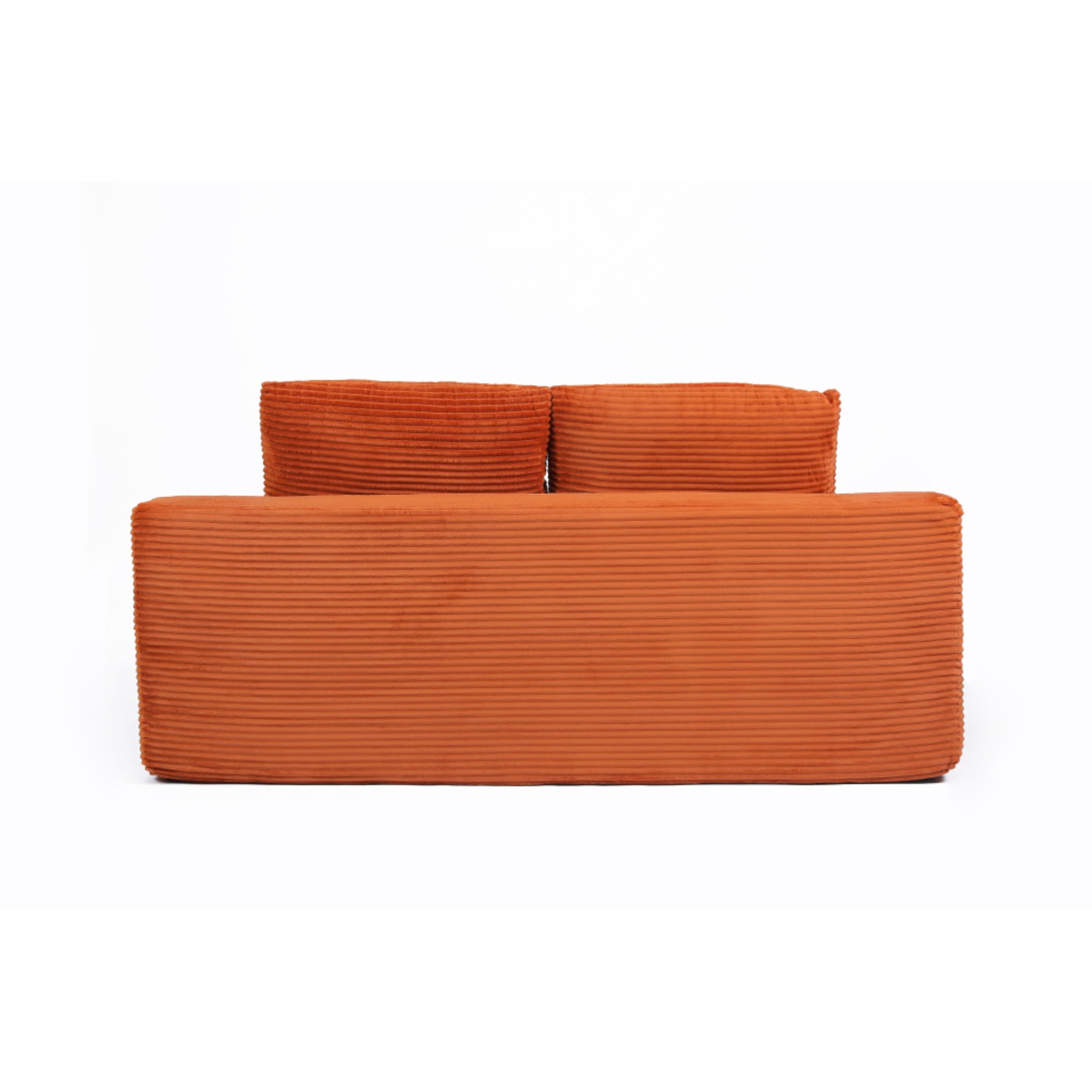 SOULART 71.65" Loveseat Sofa, Orange Corduroy Deep Seat Couch, Reversible Cushion with Pillows, No Assembly Required