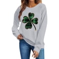 thumbnail image 4 of Wo-Fusoul Chandail pour Femmes, chandail à Manches Longues Col Rond, Haut Décontracté Imprimé pour la Saint-Patrick, Design Sans Capuche, 4 of 6