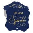thumbnail image 1 of Inkdotpot Pack Of 100 Let Love Sparkle Wedding Paper Tags DIY Craft Bracket Shape Real Gold Foil Hang Tags, 1 of 6