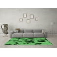 thumbnail image 3 of Ahgly Company Indoor Round Abstract Emerald Green Modern Area Rugs, 6' Round, 3 of 4