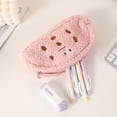 thumbnail image 3 of UttpKLBx Large Capacity Pencil Pouch Simple Stationery Bag Zippered Pencil Pouch Pencil Case With Zipper, Big Pencil Pouch for College (Pink), 3 of 5