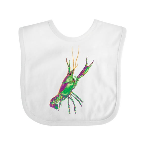 Inktastic Mardi Gras Crayfish Artsy Boys or Girls Baby Bib