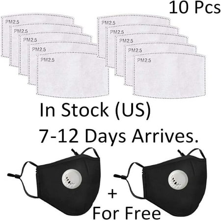 10Pcs PM2.5 Activated Carbon Filter 5 Layer Replacement Protective Filter for Mask