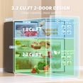 thumbnail image 4 of Frestec 3.2 Cu Ft Two-Door Mini Fridge with Freezer – Black, Stainless Steel, New, 4 of 14