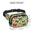 thumbnail image 2 of The Double-Layer Waist Bag Features A 6.3×9.1×2.8in Nylon Zipper And A Pull With A Zipper Compartment Festive Holiday Ribbon Bow Pattern, 2 of 8