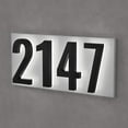 thumbnail image 2 of 5-Inch Mounting Plate for Lighted Address Numbers by LN LUMANUMBERS, Durable Stainless Steel, (for 4 Numbers, Off-White), 2 of 3