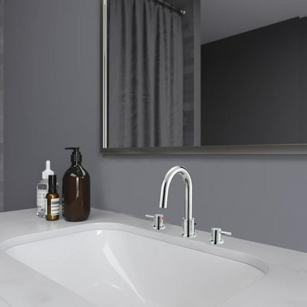 Safavieh Solea Poised Dual Handle Bathroom Vessel Faucet, Chrome