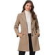 thumbnail image 1 of Abrigos largos de invierno con solapa con muesca y un solo pecho para mujer Beige Obscuro XS, 1 of 6