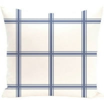 Simply Daisy 16" x 16" Windowpane Plaid Geometric Print Outdoor Pillow