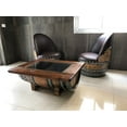 thumbnail image 5 of Barrel Coffee Table With Removable Glass Top - Wine/Whiskey/Bourbon Barrel Storage Table - Rustic Furniture, 5 of 6