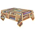 thumbnail image 1 of BSDHOME Tablecloth Cover School Education Concept Home Decor 60x104 Inch, Books on Bookshelf Fabric Desk Table Cloth for Dining Room Kitchen Party Decoration, 1 of 5