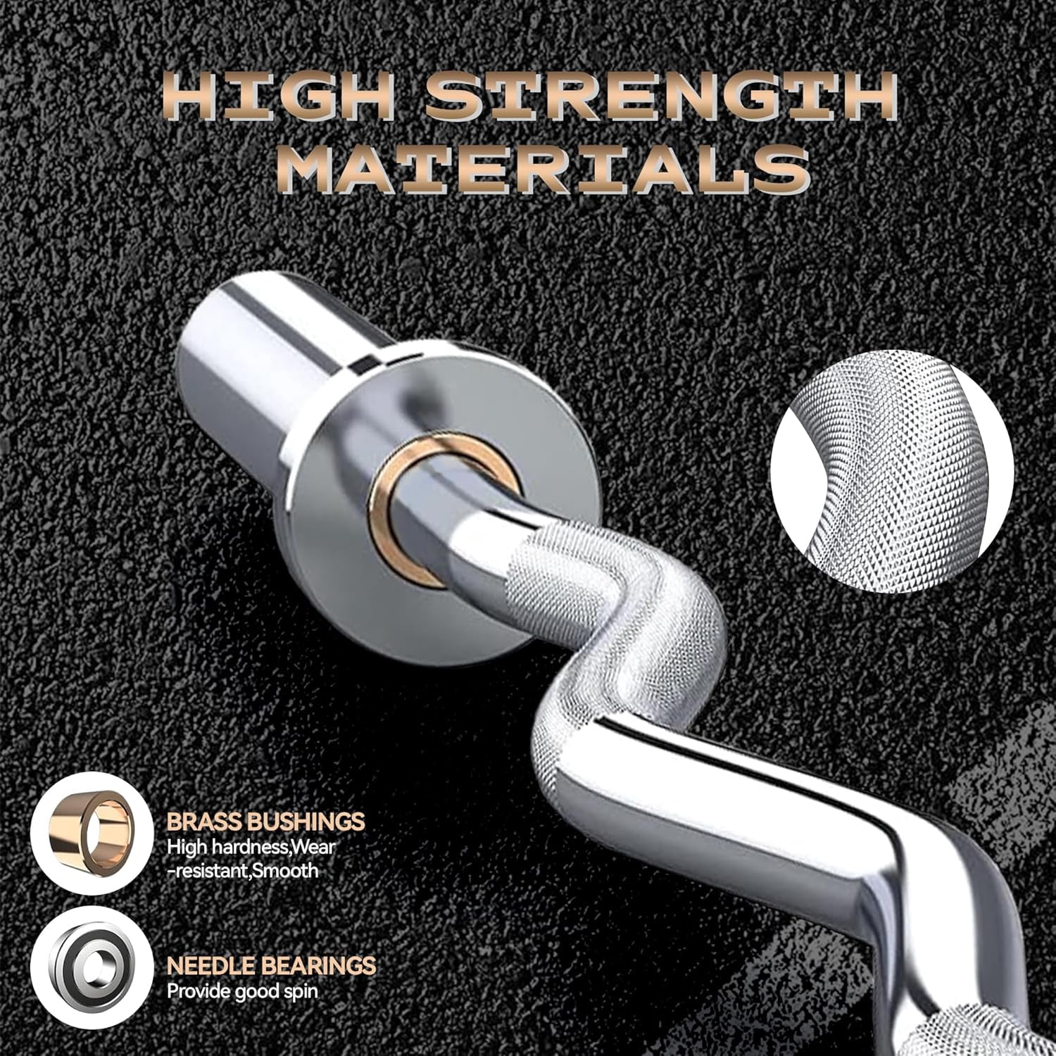 Accreate 7FT/4 ft Home Gym Barbell Bar – 700LB/1500LB/500LB Capacity, Anti-Slip Knurling, Solid Steel, for Weightlifting, Strength Training