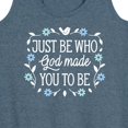 thumbnail image 3 of Instant Message - Just Be Who God Made You To Be - Women's Racerback Tank Top, 3 of 6