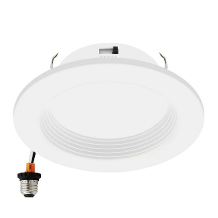 

Maxxima 4 in. 5 CCT Retrofit Recessed LED Downlight with E-26 Quick Connect Color Selectable 2700K-5000K (2700K/3000K/3500K/4000K/5000K) Dimmable 750 Lumens