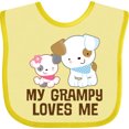 thumbnail image 3 of Inktastic My Grampy Loves Me Girls Girls Baby Bib, 3 of 4