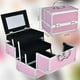 thumbnail image 5 of Neceser Reforzada Cosmetiquera Profesional Grande 32 Cm Metalica Organizador de Maquillaje Maletin Rigido Caja De Viaje Guarda Cosmeticos Organizador De Maquillaje (Rosa), 5 of 7