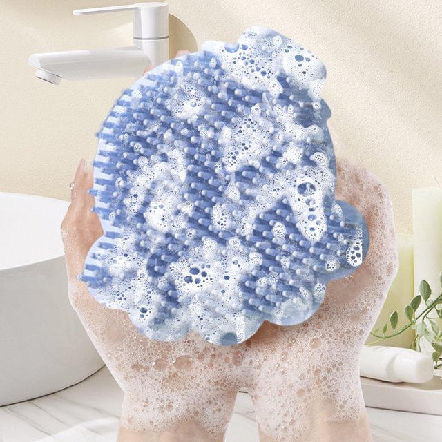 Cepillo De Baño Cepillo de silicona para masaje de espalda, ventosa duradera para bebé de dibujos animados, suministros para SPA de ducha Wdftyju Libre de BPA