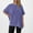 Blue, variant on ZZwxWA Womens Tops Knitted Short Batwing Sleeve , Oversized Loose-Fit Shirt, Fall Summer Plus Size Tunic Sweater Women's Solid Color Tshirts
