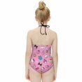 thumbnail image 2 of Hello Kitty Girls One Piece Swimsuits Hawaiian Summer Swimwear Beach Bathing Suit Outfits, 2 of 7