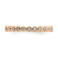 thumbnail image 4 of 14k Rose Gold Bezel Set Diamond Eternity Wedding Band Circle Anniversary Ring Size 7 - 1/3 Ct., 4 of 5