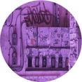 thumbnail image 1 of Ahgly Company Machine Washable Indoor Round Transitional Heliotrope Purple Area Rugs, 3' Round, 1 of 7