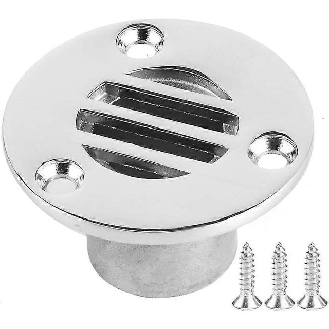 Marine Boat Floor Deck Drain 316 Stainless Steel Fit for Yacht Kayak Deck Drainage or Bathroom Drain Supplies (22mm)