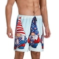 thumbnail image 2 of Fotbe Cute Gnomes in USA1 Pantalones Cortos de Pijama para Hombre, Ropa de Dormir, Pantalones de Pijama Cortos para Hombre-X-Large, 2 of 6