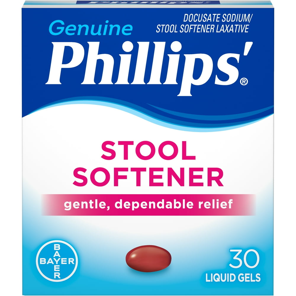 Phillips' Stool Softener Constipation Relief Liquid Gels, 30 Count