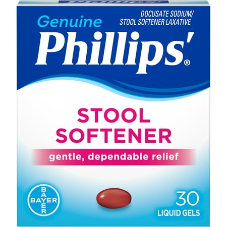 Phillips' Stool Softener Constipation Relief Liquid Gels, 30 (Best Over The Counter For Constipation)