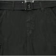 thumbnail image 3 of RAW X  Boy's Belted Twill Cargo Shorts, Black, 14, 3 of 6