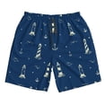 thumbnail image 2 of KLL Lighthouses and Anchors Men's Casual Summer Beach Shorts Hawaiian Shorts with Pockets-Medium, 2 of 6