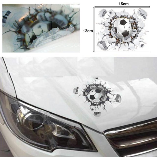 15x12cm DIY extraíble 3D balón de fútbol fútbol pared coche cuerpo pegatina calcomanía Likrtyny Accesorios para autos y motos