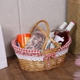 thumbnail image 5 of CreativeArrowy Wicker Picnic Basket with Double Folding Handles,Willow Picnic Hamper,Natural Hand Woven Easter Basket,Easter Eggs and Candy Basket,Bath Toy and Kids Toy Storage,Gift Packing Basket, 5 of 21