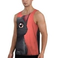 thumbnail image 2 of Pofeuu Cute Black Kitten Cartoon Print Men's Workout Tank Tops Sleeveless Muscle Gym Shirt Quick Dry-4X-Large, 2 of 7