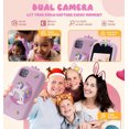 thumbnail image 3 of Inadays Kids Smart Phone for Girls Gifts - Toddler Christmas Birthday Gift for Age 3 4 5 6 7 8 Year Old, Kids Cell Phone Toy with Touchscreen, Dual Cameras, Learning,Mp3 Player,Games with 32 GB Card, 3 of 8