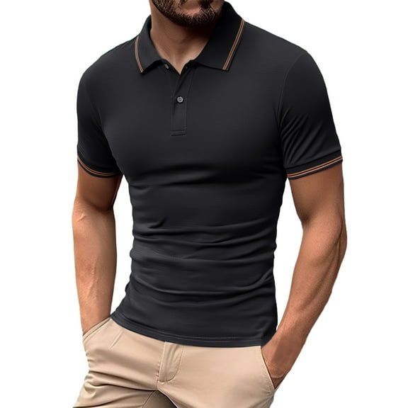 Afdoent Golf Polo Shirts For Men Summer Fashion Business Casual Polo Shirt Lapel Short Sleeve Top Classic Sport Shirts